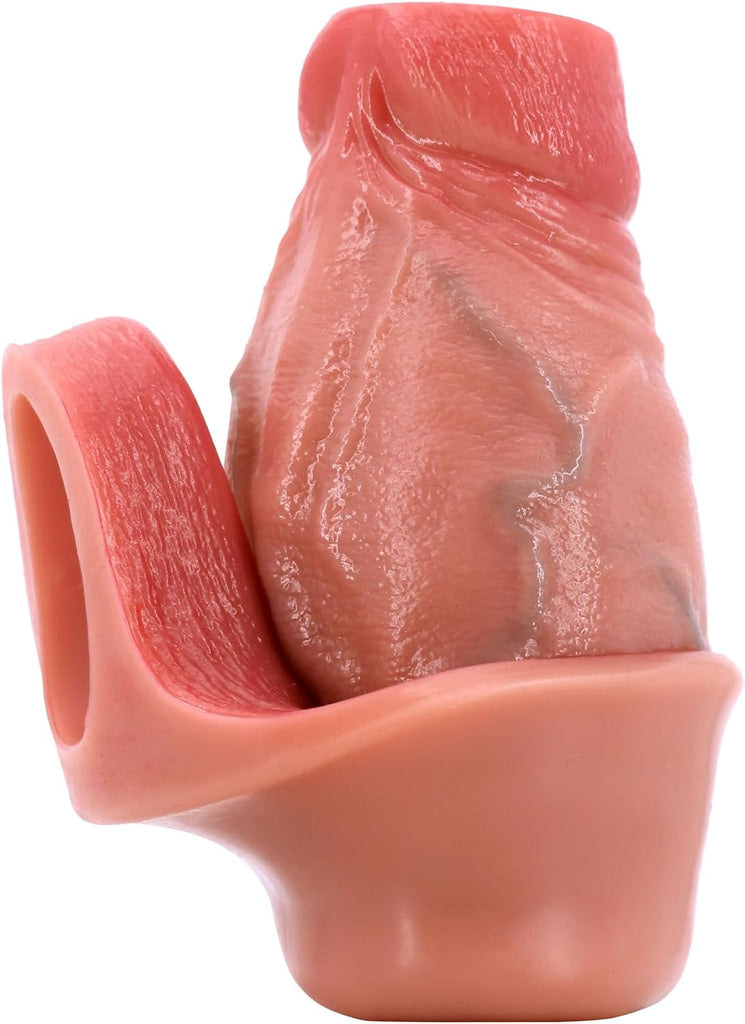 Penissleeve mit Knoten Penisbezug Cockring zur Vergrößerung für Männer | Offenes design dickeverlängerer spielzeug, Penishülle wiederverwendbarer penisvergrößerer für paare, penis ring sexspielzeug