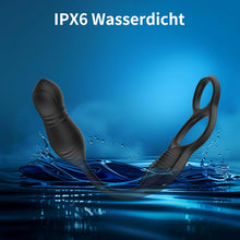 Load image into Gallery viewer, Analvibrator Prostata Stimulation Vibration Männer, Anal Plug Vibrator Mit Penisring, Anal Dildo Analvibratoren Mit Stoßfunktion, Herren Anal Toy Sex Spielzeug für Mann