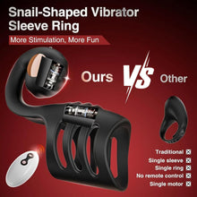 Load image into Gallery viewer, Penisring Vibrator Sex Spielzeug für Paare, 10 Vibrationsmodi mit Fernbedienung Cockring Penistrainer Prostata Massage Klitoris Stimulator Frauen, zur Erektion Verbessern Verzögerte Ejakulation