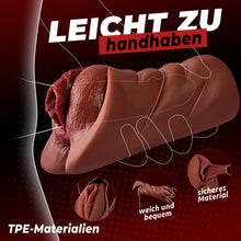 Load image into Gallery viewer, Realistischer Masturbator Taschenmuschi Silikon Masturbieren Sex Spielzeug mit 5D Klitoris Doppelkanal Masturbator Groß für Mann 2 in 1 Anal Erotik Sexspielzeug für die Männer solo