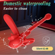 Load image into Gallery viewer, 4 in1 Penisring Vibrator Prostata Stimulation APP Penisring Set Sex Spielzeug, Penis Vibrator Massagegerät mit 3 Vibrationsmodi Penis Hoden langanhaltende Erektion Sexspielzeug für Männer