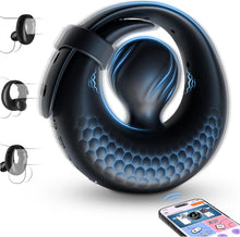 Load image into Gallery viewer, Verstellbarer Penisring Vibrator Sex Spielzeug für die Männer - Silikon Cockring Penis Ring Sex Toyset für Man Erektion mit 10 Vibrationsmodi, App Perlen-Hodenring Erotisches Sexspielzeug für Paare