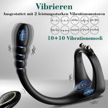 Load image into Gallery viewer, Prostata Stimulation Männer Sex Spielzeug für die Männer, Vibratorensets Analplug für männer Penisringe Vibrator Analvibratoren für mann Sexspielzeug für Paare Cockring groß mit 10 Vibrationsmodi
