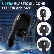 Load image into Gallery viewer, Mit 10 Vibrationsmodi Penistrainer Penismassagegerät Hodenring Bondage Ring Penisvibrator Vibrator SM Extreme Bondage Penis vibrierendes Sexspielzeug für Männer und Paare