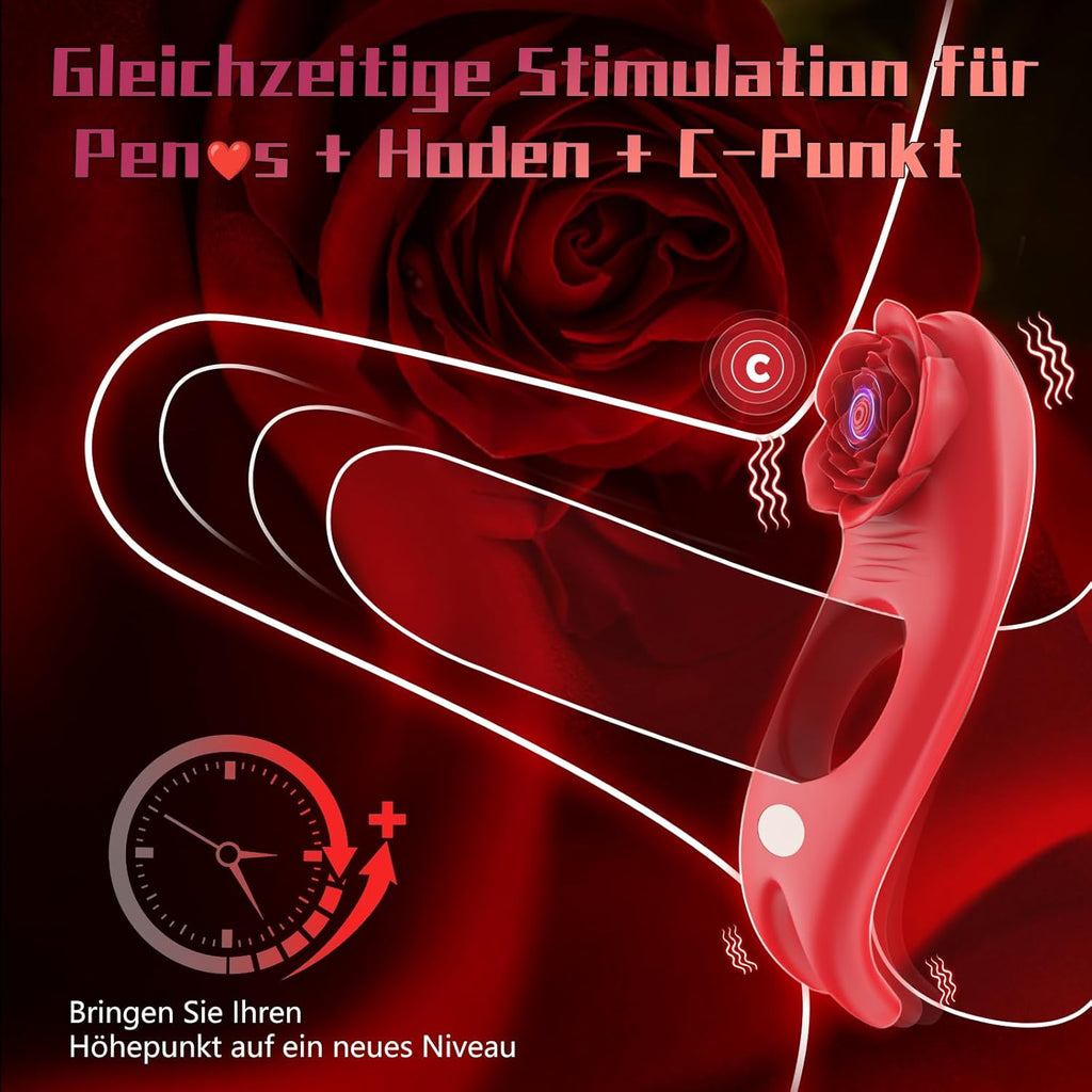 Penisring Sex Spielzeug für die Männer, Penisring Vibrator mit Klitoris Stimulator, Penis Ring Vibratoren Sex Spielzeug für Männer Paare Frauen, 9 Vibrations Cockring