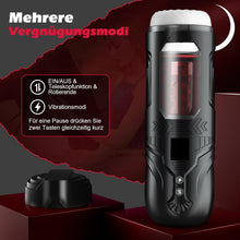 Load image into Gallery viewer, Masturbieren für Männer Elektrisch, Masturbator Sex Spielzeug für die Männer Solo mit 7 Vibration Stoß und Rotationsmodi, 3 in 1 Sexspielzeug Taschenmuschi Penis Masturbatoren Sex Toys Pussy