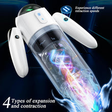 Load image into Gallery viewer, Elektrischer Masturbator Cup,Taschenmuschi Vibrationen mit 2 Griffe &amp; 7 Teleskopmodi &amp; Rotationsmodi,Masturbieren für Männer Elektrisch Masturbatoren 3D Vagina Pussy,Sex Spielzeug für die Männer