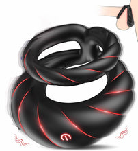 Load image into Gallery viewer, Penisring Vibrator, Sex Spielzeug für die Männer Penis Ring mit 10 Vibrationsmodi, Dual Penisringe Sextoysets für Paare Einstellbare Größe