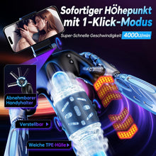 Load image into Gallery viewer, Masturbator Mann mit Handyhalter &amp; Doppelseitigen Tasten, 5 Schubmodi, 1-10 cm Stoßweg, Masturbator Männer Sex Sexspielzeug Masturbatoren
