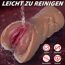 Load image into Gallery viewer, Realistischer Masturbator Taschenmuschi Silikon Masturbieren Sex Spielzeug mit 6D Klitoris Doppelkanal Masturbator Groß für Mann 2 in 1 Anal Erotik Sexspielzeug für die Männer solo
