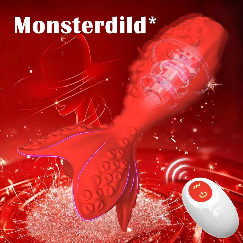 Oktopus Analvibrator Prostata Vibrator mit 7 Vibrationsmodi und 7 360°Rotationsmodi Prostata Stimulation Männer mit Fernbedienung Analvibrator Buttplug Analplug Sex Spielzeug die Männer Paare
