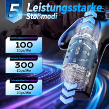 Load image into Gallery viewer, Masturbator Mann mit Handyhalter &amp; Doppelseitigen Tasten, 5 Schubmodi, 1-10 cm Stoßweg, Masturbator Männer Sex Sexspielzeug Masturbatoren