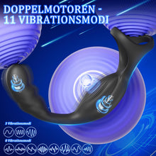 Load image into Gallery viewer, nal Vibrator Prostata Stimulation Männer mit Penisring Sex Spielzeug für die Männer Anal Dildo Analplug Analvibratoren für Mann Anal Plug Vibratorensets für Männer mit 9 Vibrationsmodi Sex Toys