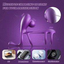 Load image into Gallery viewer, Sex Spielzeug Für Die Paare Penisring Mit Doppel Motor 10 Vibrationsmodi Cockring Für Penis Und Klitoris Stimulation Verzögerte Ejakulation Und Penis Training