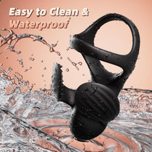 Load image into Gallery viewer, Penisring Vibrator Mit APP Penis Hoden Stimulation Massagegerät Cockring Silikon Penistrainer mit 9 Vibrationsmodi für Langwährende Erektion Penis Ring Sex Spielzeug für Männer Paare Extrem