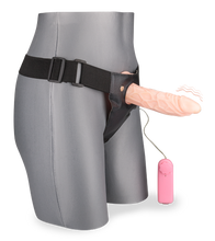 Load image into Gallery viewer, Hohler Strap-On-Dildo mit Vibration
